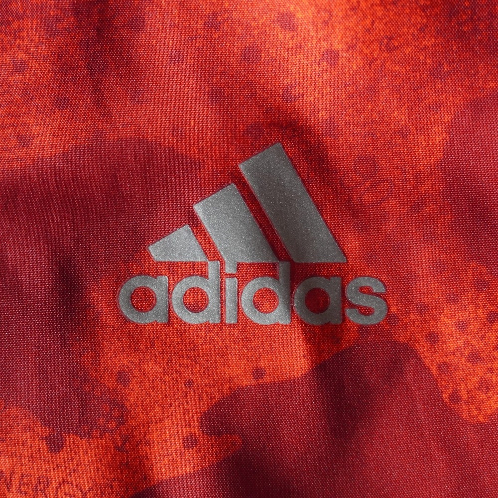 Adidas Running Windbreaker Red Camo Large Reflective Hooded Jacket - Picture 5 of 8